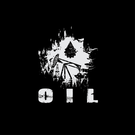 oil industry grunge vector design templateのイラスト素材