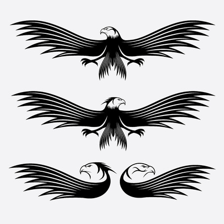 eagles set vector design templateのイラスト素材