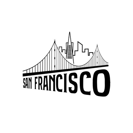 skyline of San Francisco のイラスト素材