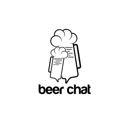 beer chat concept vector design templateのイラスト素材