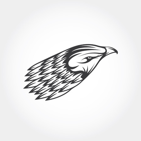 eagle head vector design templateのイラスト素材