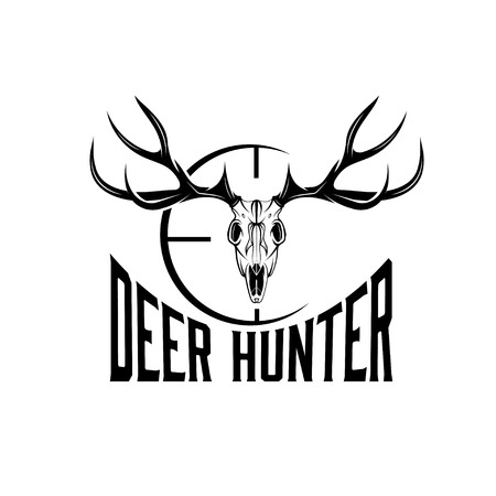 deer skull with target design templateのイラスト素材
