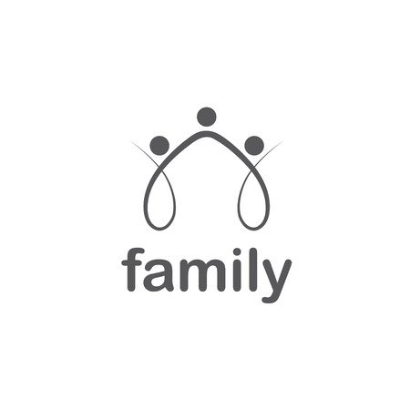 happy family design templateのイラスト素材