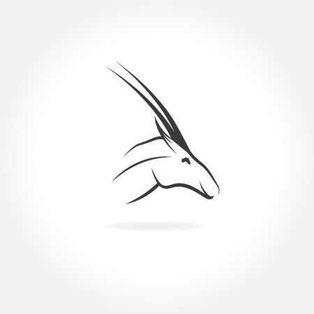 antelope head with eye in form of africaのイラスト素材