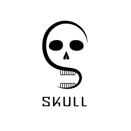 skull monogramのイラスト素材