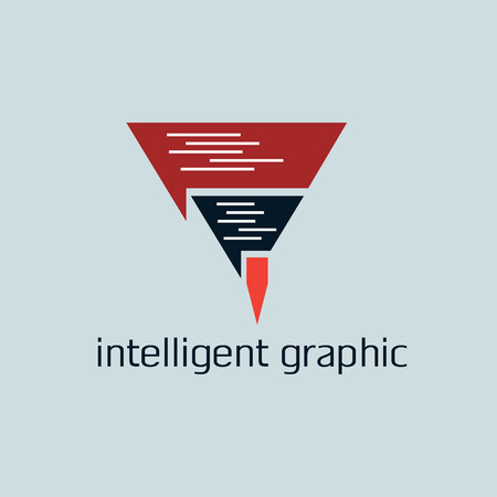 intelligent graphic concept with pencilのイラスト素材