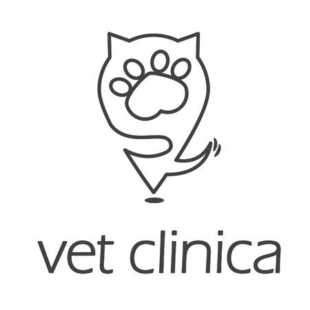 Conceptual illustration for a veterinary clinic. vectorのイラスト素材