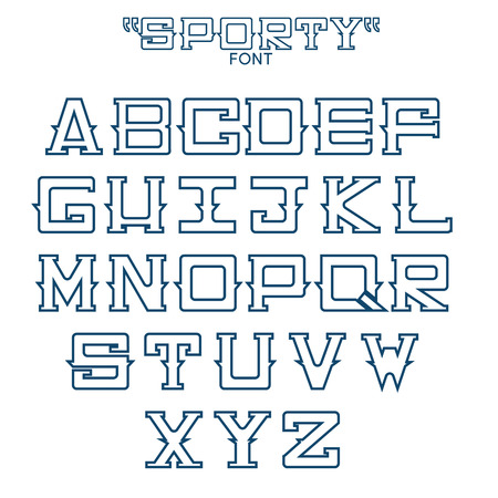 Font of sports theme. Vectorのイラスト素材