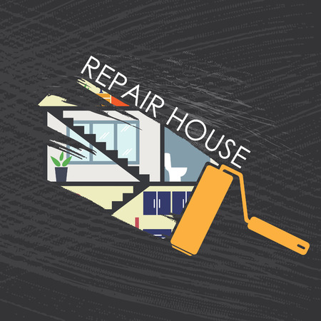 House remodeling infographic.Vectorのイラスト素材