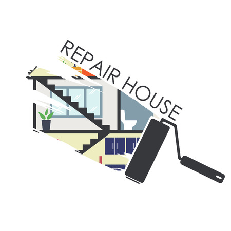 House remodeling infographic.Vectorのイラスト素材