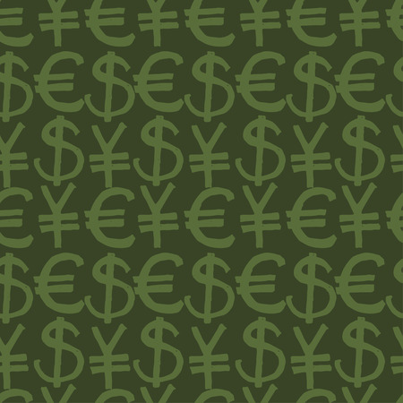 Seamless pattern hand drawn sketch icons currency. Vectorのイラスト素材
