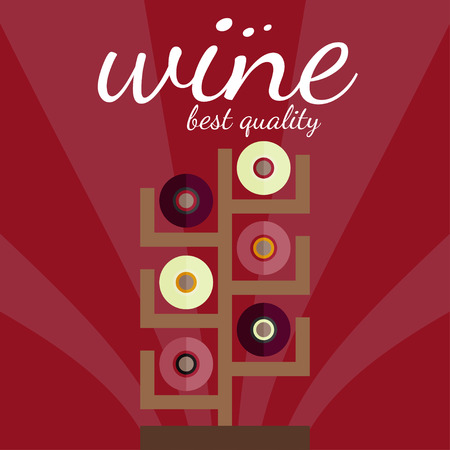 flat design vector illustration of wine themeのイラスト素材