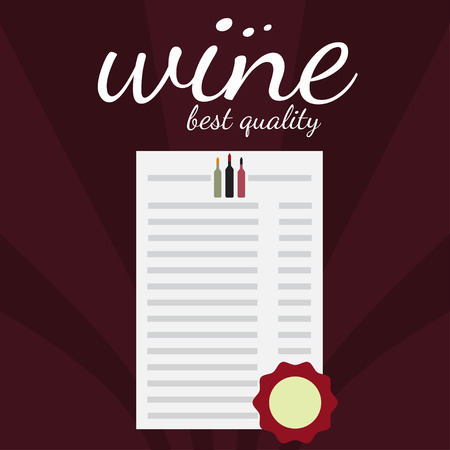 flat design vector illustration of wine themeのイラスト素材