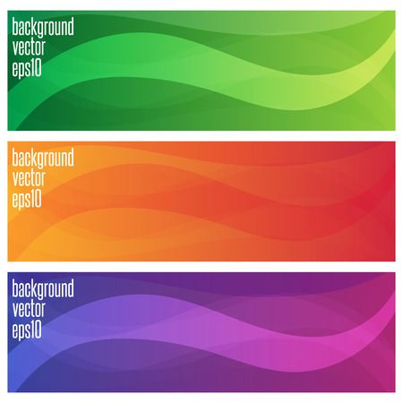 set of vector abstract bannersのイラスト素材