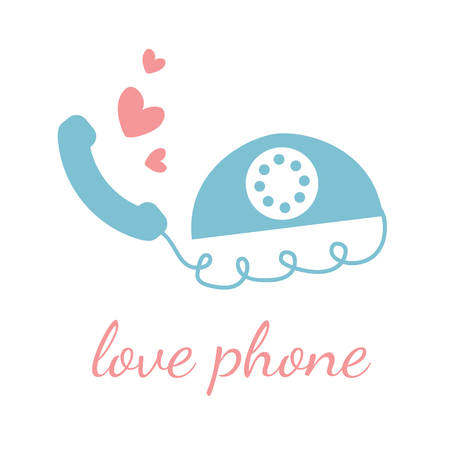 Love phone vector design templateのイラスト素材