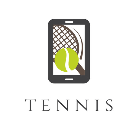 tennis club smartphone application vector illustrationのイラスト素材