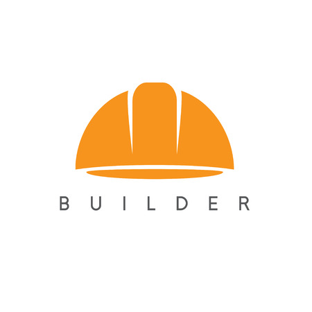 abstract icon vector design template of worker helmetのイラスト素材