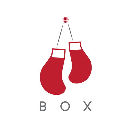 abstract icon vector design template of boxing glovesのイラスト素材