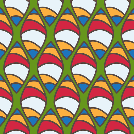 Seamless pattern of abstract leaves. Vector illustration backgroundのイラスト素材