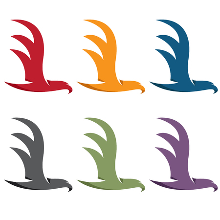 simple flat design vector illustration of eaglesのイラスト素材