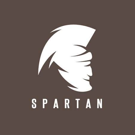 Old Vintage Antiques Spartan warrior vector design templateのイラスト素材