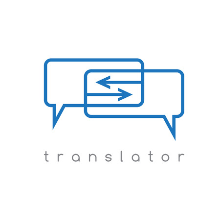 vector illustration of web translator with arrowsのイラスト素材