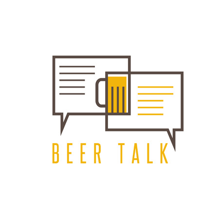 vector design template of beer talk conceptのイラスト素材