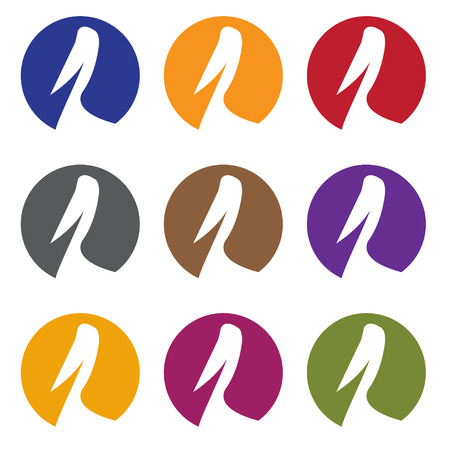 pelican web icons set vector design templateのイラスト素材