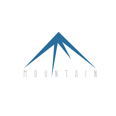 simple vector illustration of the abstract mountainsのイラスト素材