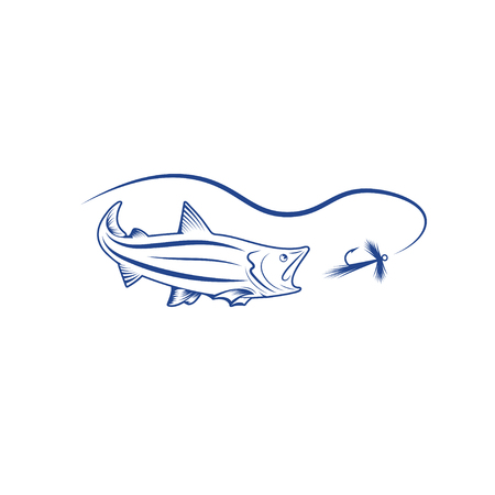 abstract fish and lure vector design templateのイラスト素材