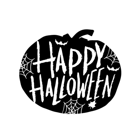 Art card for Happy Halloween.Design template for flyers, posters,ecards, invitations, brochures. Creative style. Vector illustrationのイラスト素材