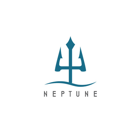 vector illustration of abstract icon neptune tridentのイラスト素材
