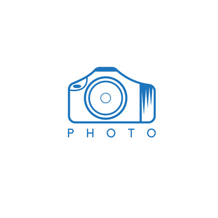 abstract icon vector design template of photo cameraのイラスト素材