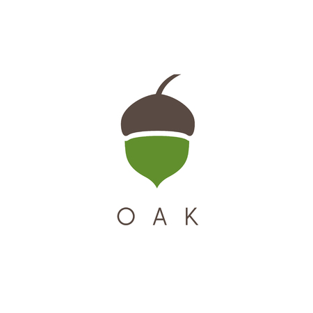 Illustration of oak tree acorn vector iconのイラスト素材