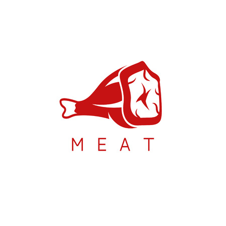 meat leg simple icon vector design templateのイラスト素材