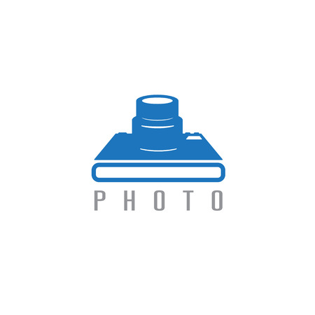 abstract icon vector design template of photo cameraのイラスト素材