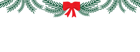 Winter banners with bow. Merry Christmas and Happy New Year. Vector illustrationのイラスト素材