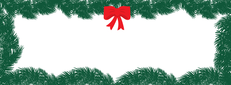 Winter banners with bow. Merry Christmas and Happy New Year. Vector illustrationのイラスト素材