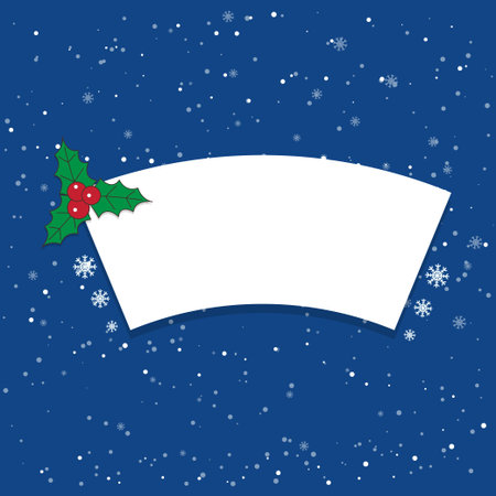 Cartoon illustration for holiday theme on winter background. Greeting card for Merry Christmas and Happy New Year. Vector illustrationのイラスト素材