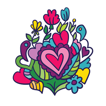 Creative holidays design for Valentine's Day. Vector illustrationsのイラスト素材