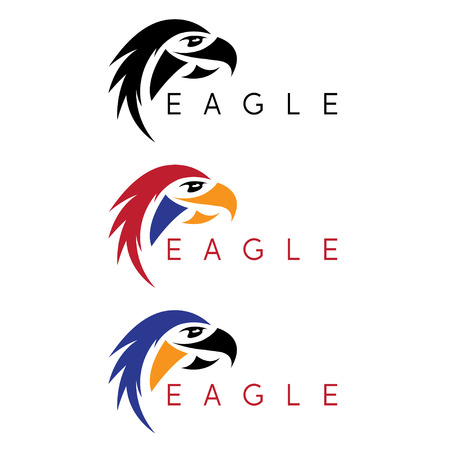 Simple colorful eagles vector design template setのイラスト素材