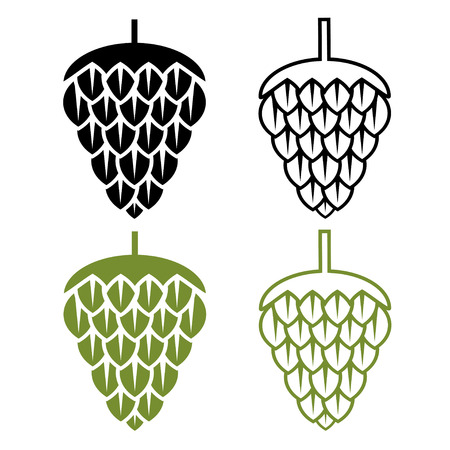 Vector design template set of harvest hopsのイラスト素材