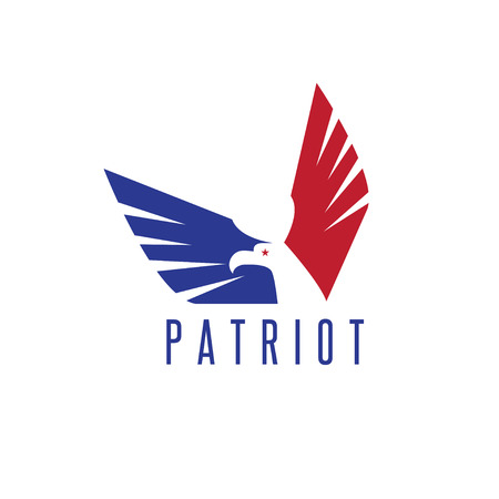 vector design template of abstract patriotic eagleのイラスト素材