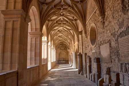 Leon, Spain; September,10,2022; Roman portico of the Royal Collegiate Church of San Isidoro