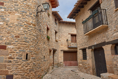 The narrow, picturesque alleys of the beautiful village of Mirambel wind their way between ancient...