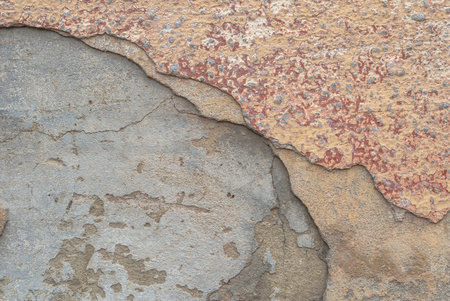chipped paint on old concrete wall, texture background