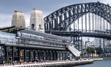 View from the Opera House to the Sydney Harbour Bridgeのeditorial素材
