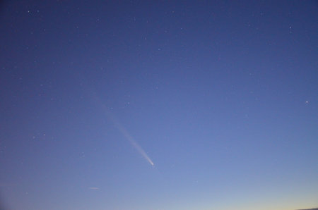 Astrology photo Comet Tsuchinshan-ATLAS (C/2023 A3), Czech, Opava, Hnevosice, Silesia Region,の写真素材