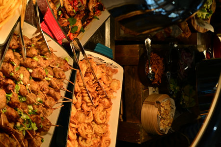 Catering food at a wedding party. Wedding in Montenegroの写真素材