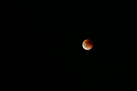 Lunar eclipse over HnÄ›voÅ¡ice, Silesia, Czech Republic, on a clear night of September 7, 2025....